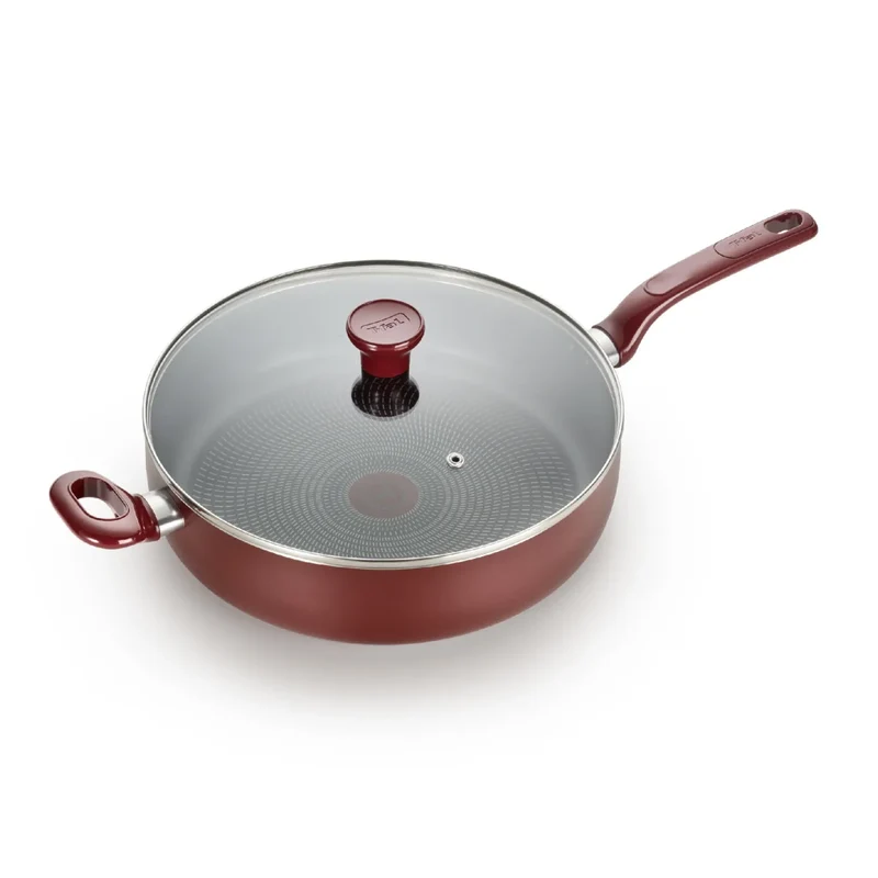 Simple Care Non-Stick Cookware, 5 Quart Jumbo Cooker, Red