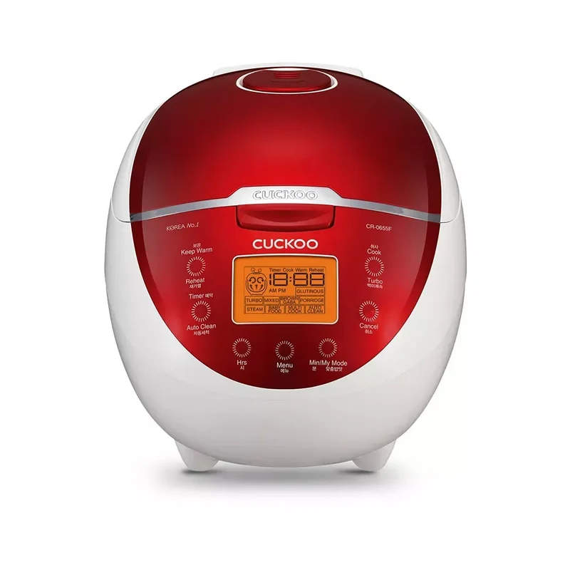 6-Cup Micom Rice Cooker and Warmer White/Red