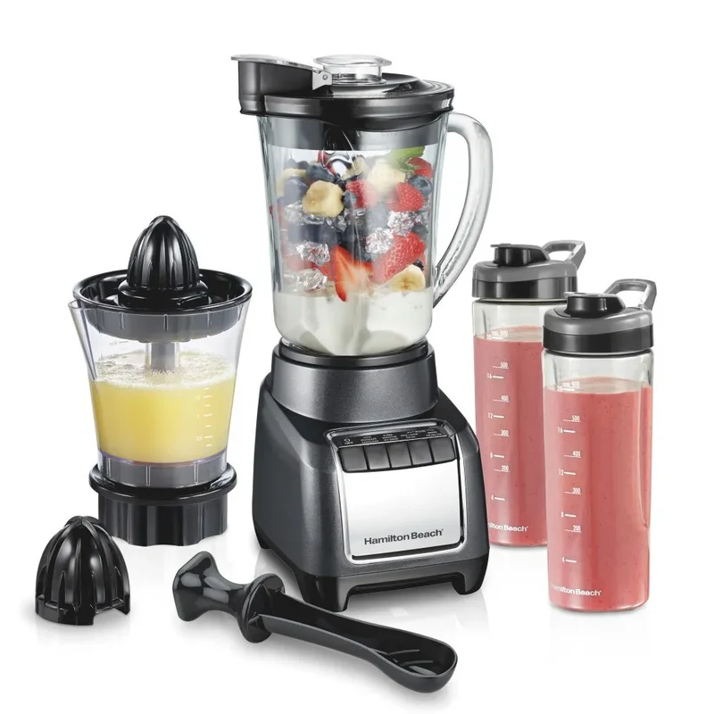 3 in 1 Blend & Juice Glass 5-Speed Blender System Black 53524: Juicer, Smoothie Maker, Dishwasher Safe