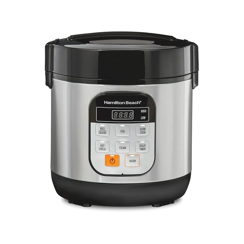 Digital Programmable Rice Cooker & Food Steamer - Stainless Steel
