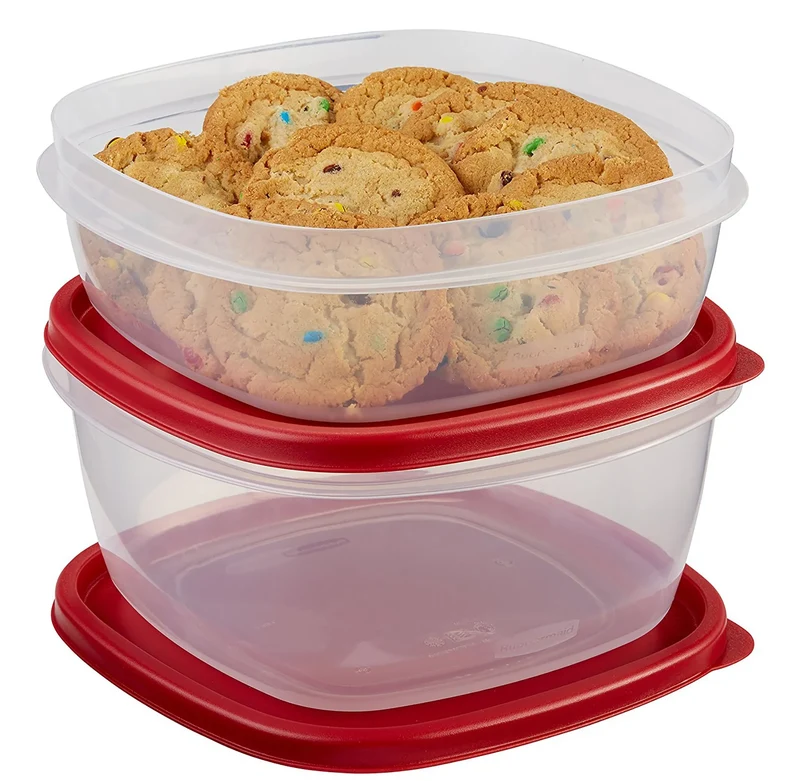 Food Storage Containers with Easy Find Lids - Red