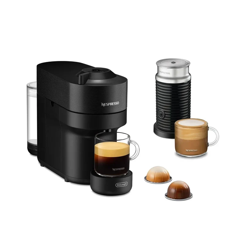 Vertuo Pop Coffee and Espresso Maker with Milk Frother - Black