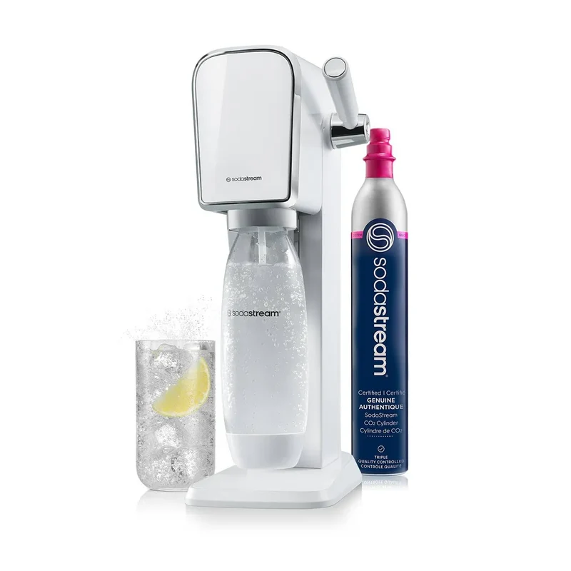 Art Sparkling Water Maker with CO2 and Carbonating Bottle - White