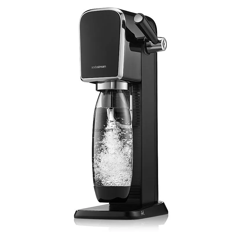 Art Sparkling Water Maker with CO2 and Carbonating Bottle Black: Matte Finish, 60L Cartridge
