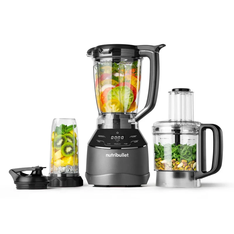 64oz Triple Prep System Blender and Food Processor - Gray