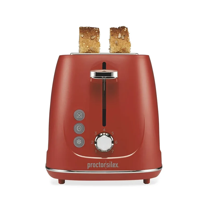 Plastic 2 Slice Toaster - Red