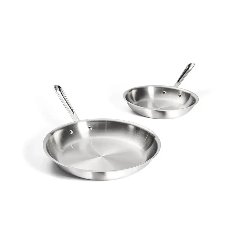 D3 Stainless 3-ply Bonded Cookware Set, 2 piece Fry Pan Set, 8 & 10 inch