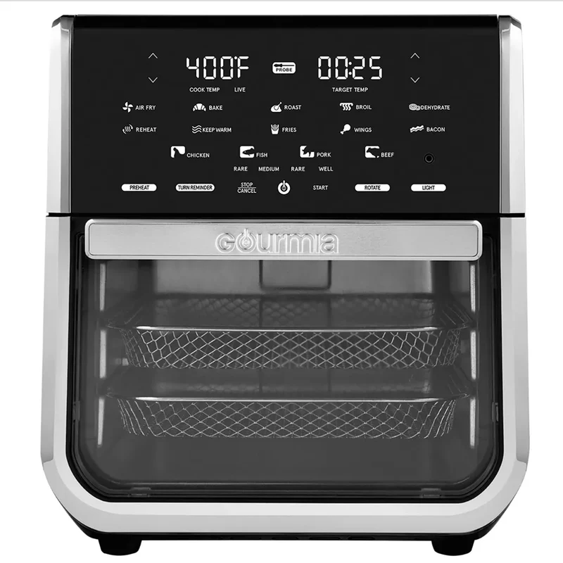 All-in-One 14-Quart Air Fryer Oven Rotisserie Dehydrator - Silver