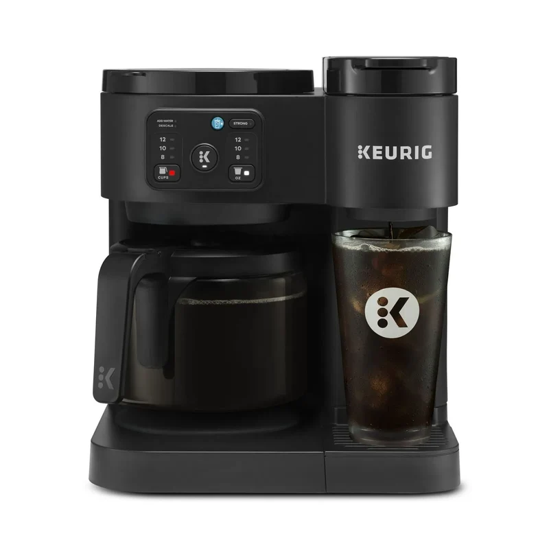 K-Duo Essentials Hot & Iced Single-Serve K-Cup Pod Coffee Maker & Carafe