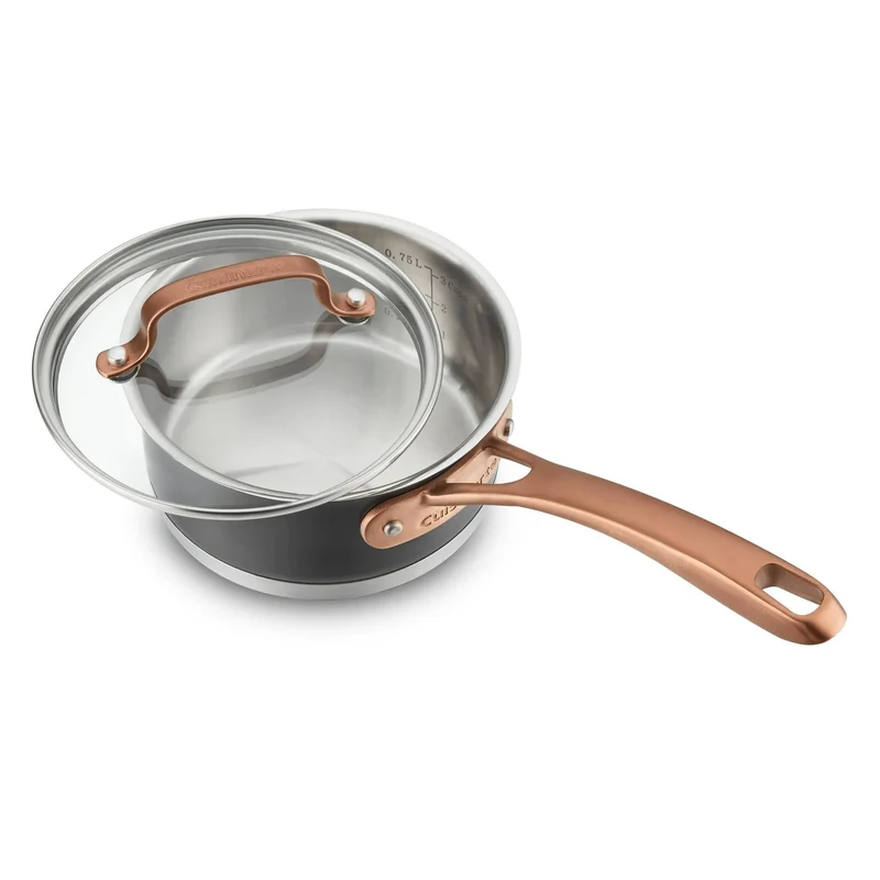 1 Quart Stainless Steel Saucepan - Matte Black