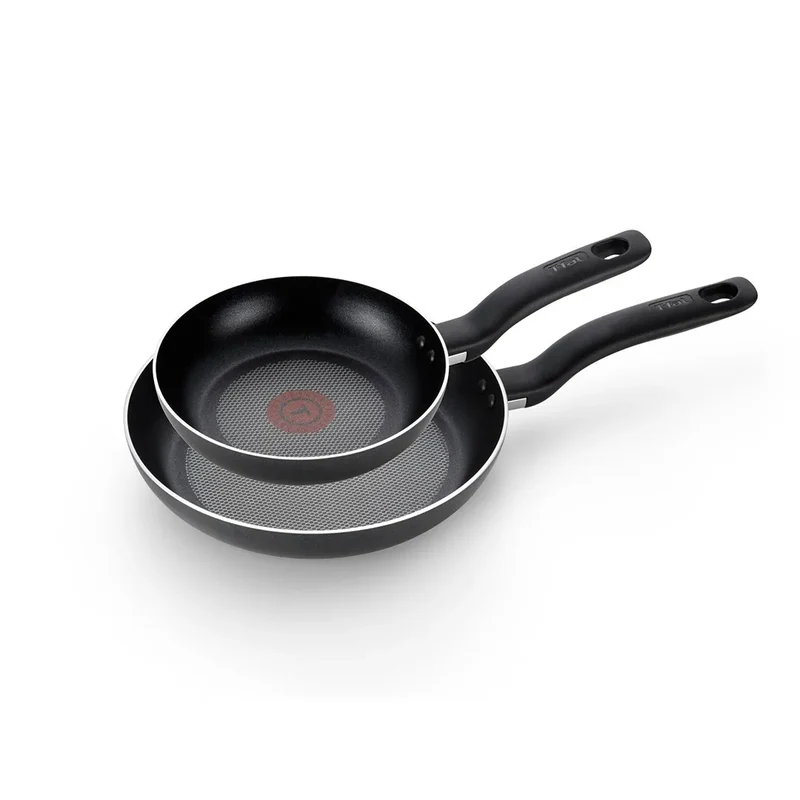 8.5, 10 Inch Nonstick 2 Piece Frying Pan Set - Black