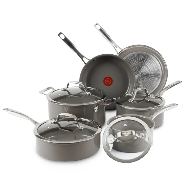 Ceramic Excellence Nonstick 10 Piece Cookware Set - Gray