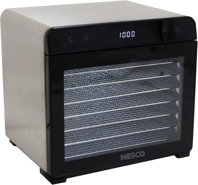 8 Tray Premium Stainless Steel Digital Dehydrator with Glass Window