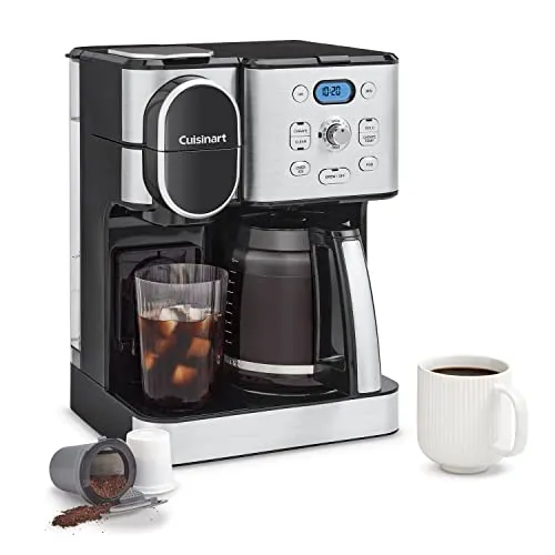 2-in-1 Coffee Maker and Single-Serve Brewer - Stainless Steel