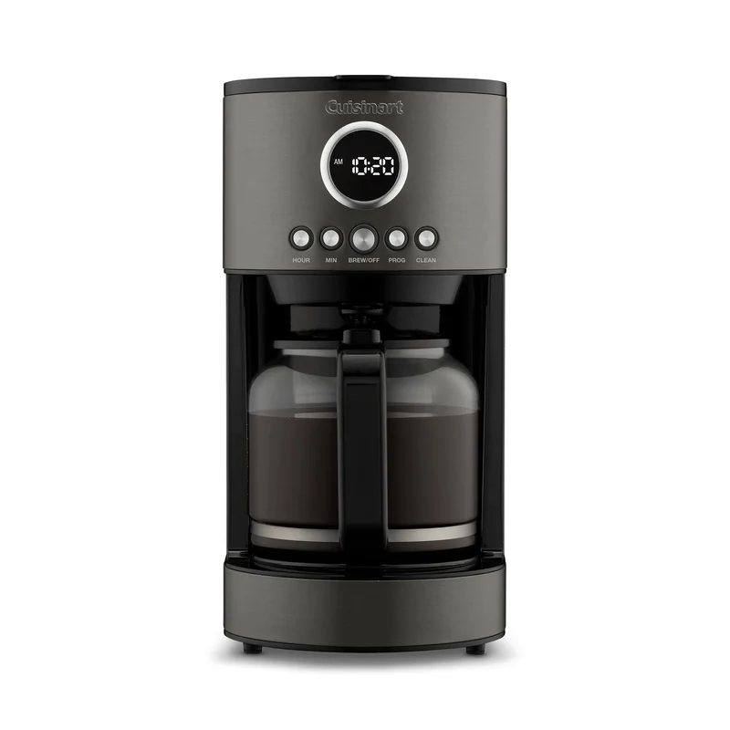 12-Cup Programmable Coffeemaker, Stainless Steel Black