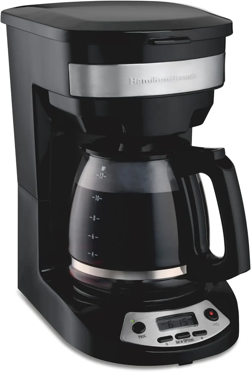 12 Cup Programmable Coffee Maker - Black