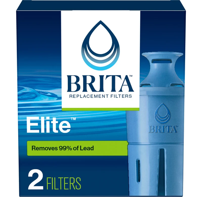 Brita Elite Replacement Water Filter - 2 Pack for Clean, Great-Tasting Water