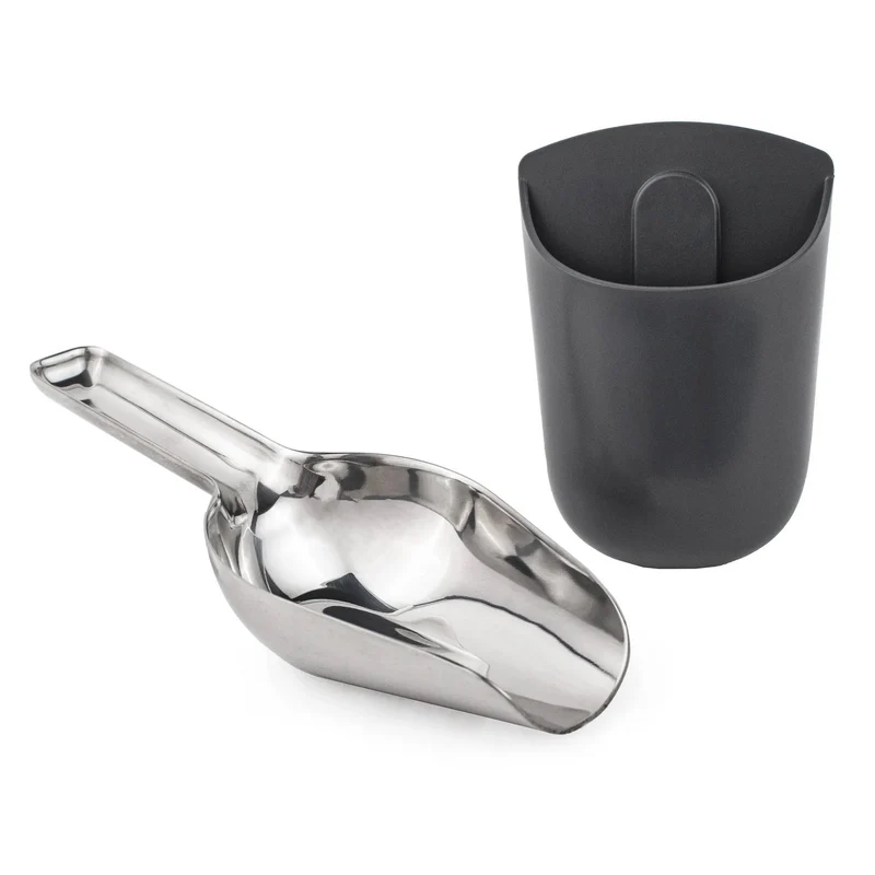 GE Appliances Opal Ice Scoop with Magnetic Scoop Holder Silver