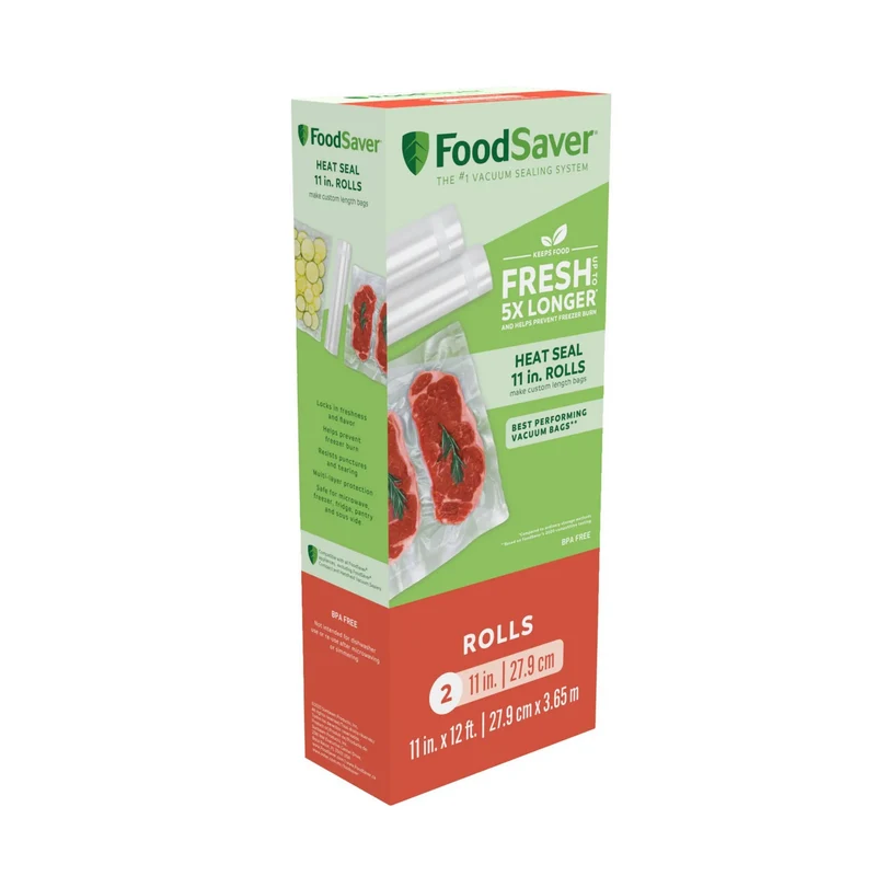 11" x 12' Vacuum Seal Roll 2pk