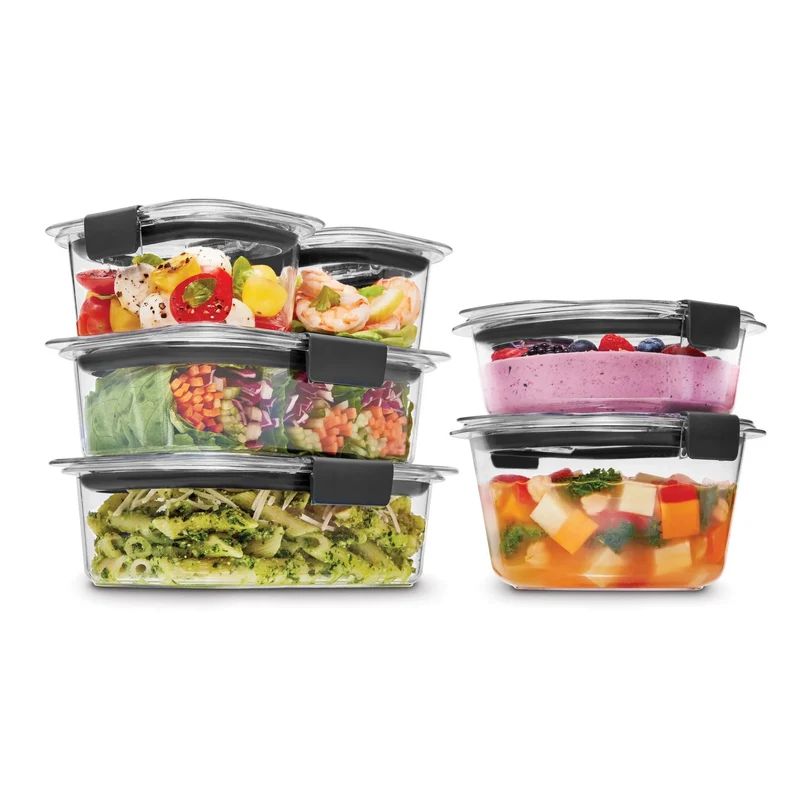 12-Piece Round and Rectangle Food Storage Container Set