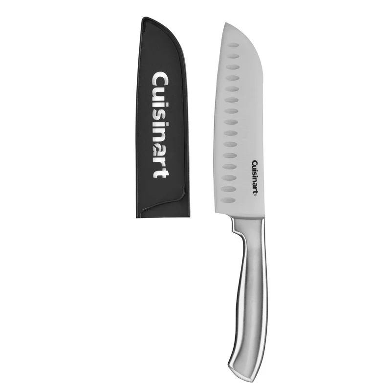 Classic 7" Stainless Steel Santoku Knife with Blade Guard - C77SS-7SAN2