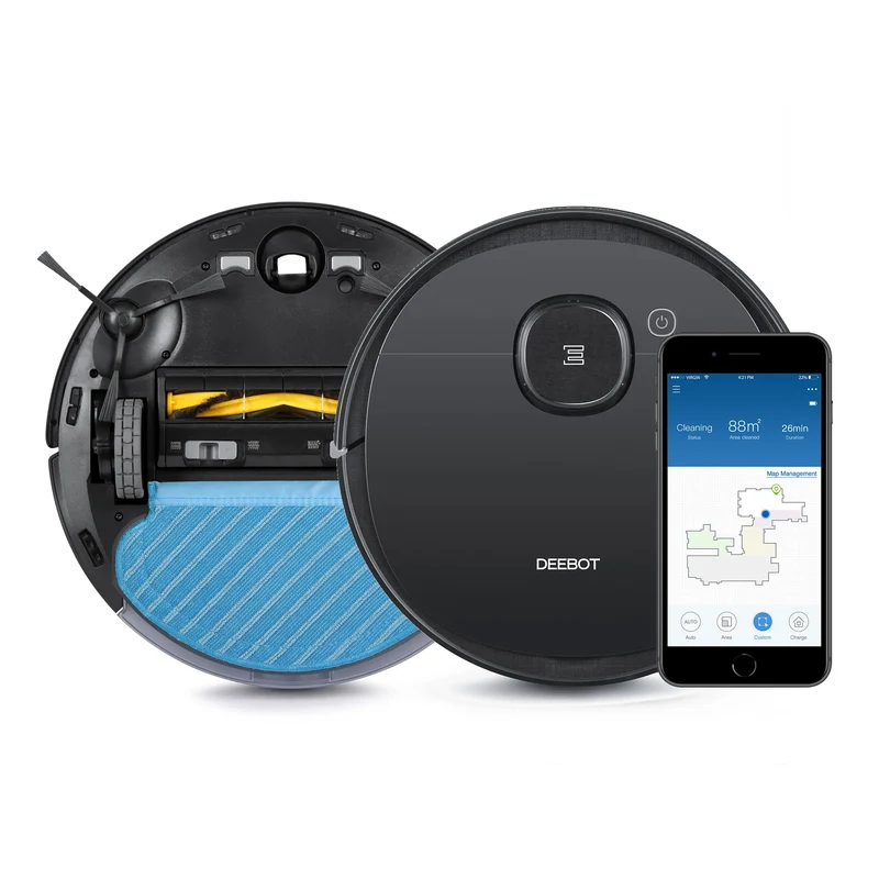2-in-1 Vacuuming and Mopping Robot - Black