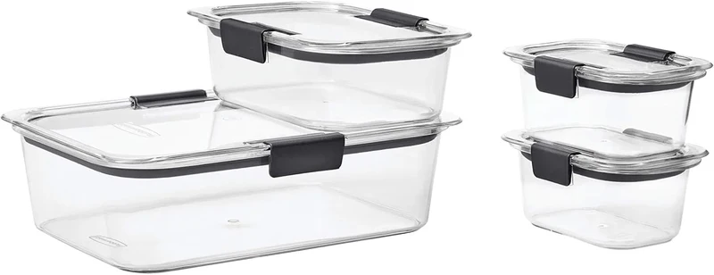 8-Piece Clear Storage Containers Set