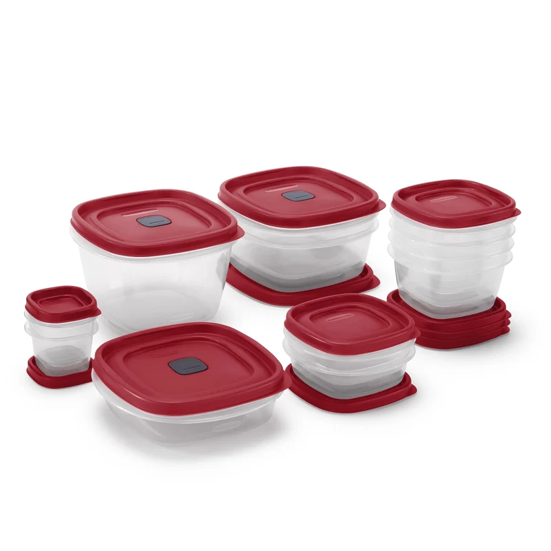 24 Piece Easy Find Lids Food Storage Containers - Racer Red