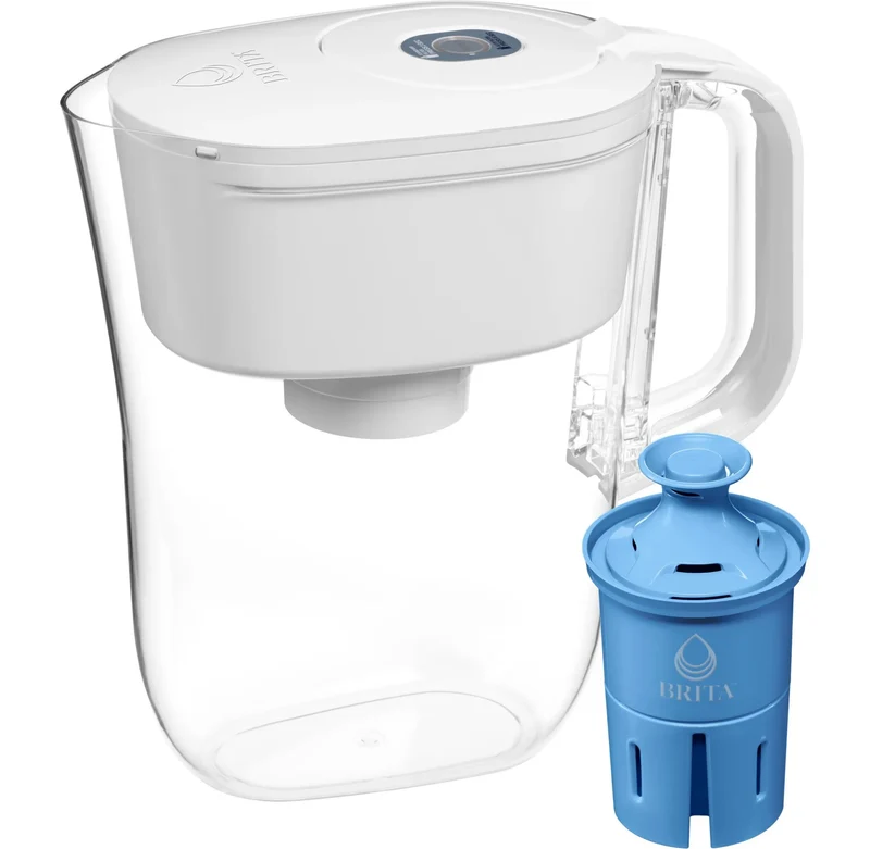 Water Pitcher Dispenser with Elite Water Filter - White
