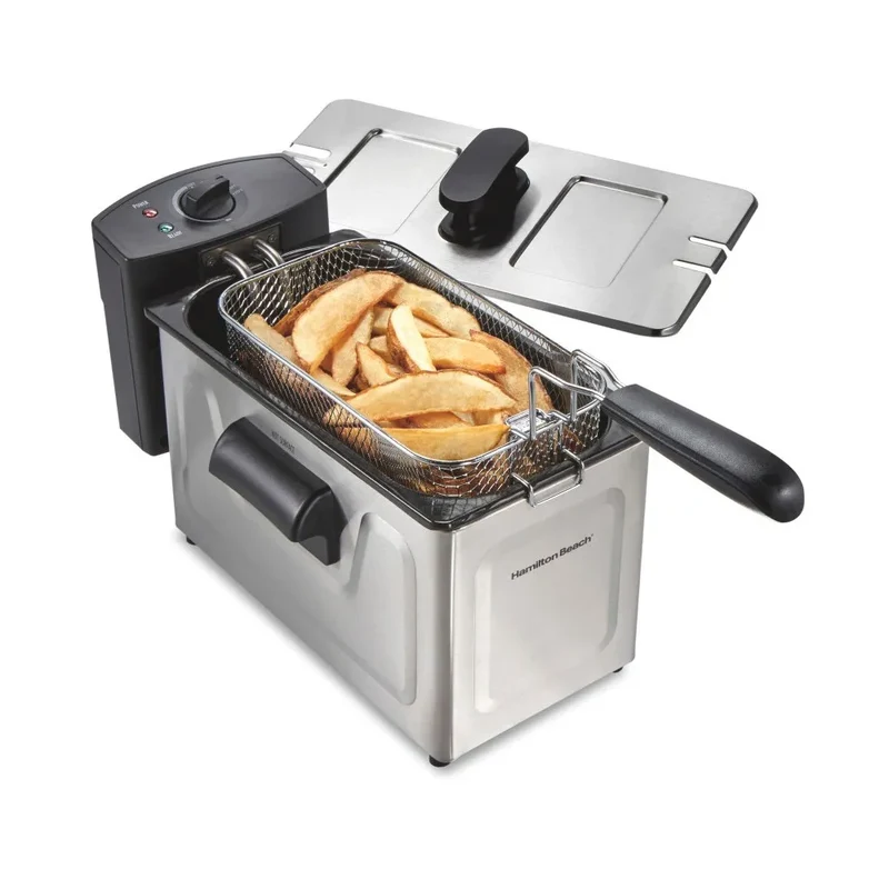 3Qt Family-Size Electric Deep Fryer - Black