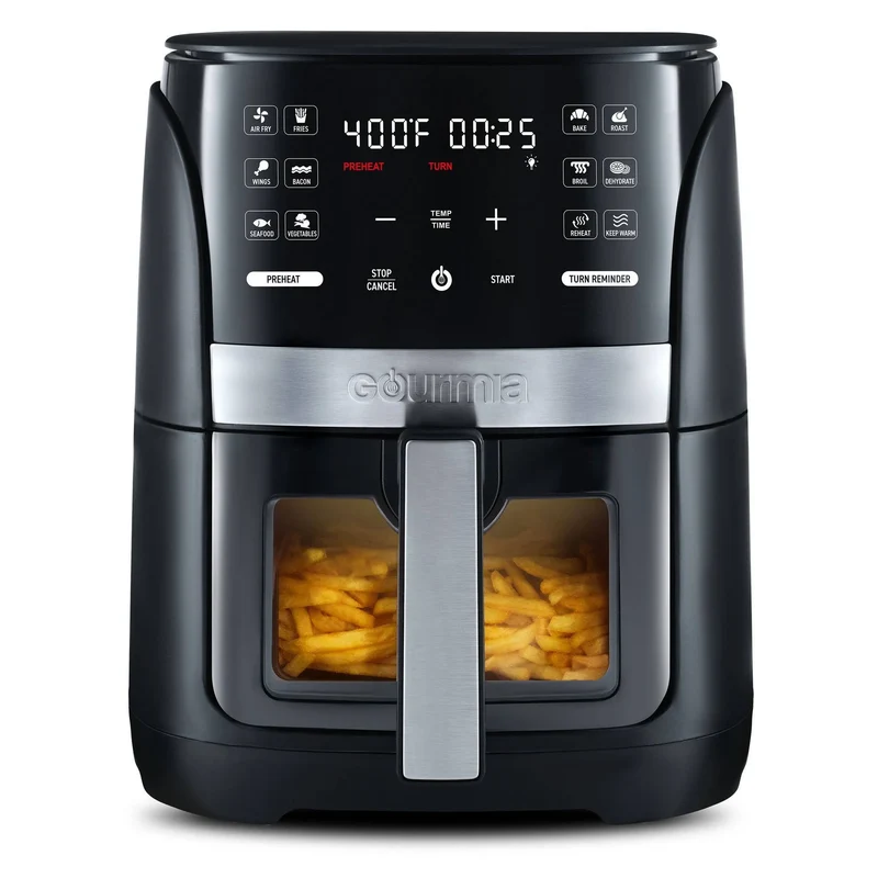 6-Qt Digital Window Air Fryer With 12 Cooking Presets