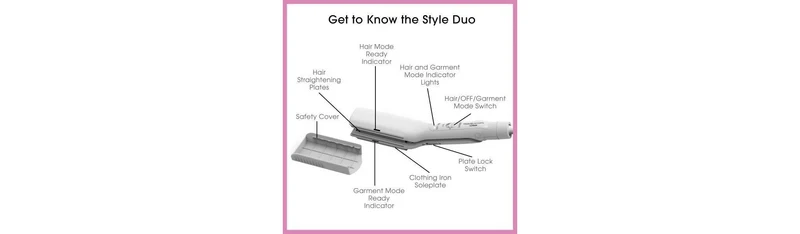 2-in-1 Styling And Garment Iron - Black