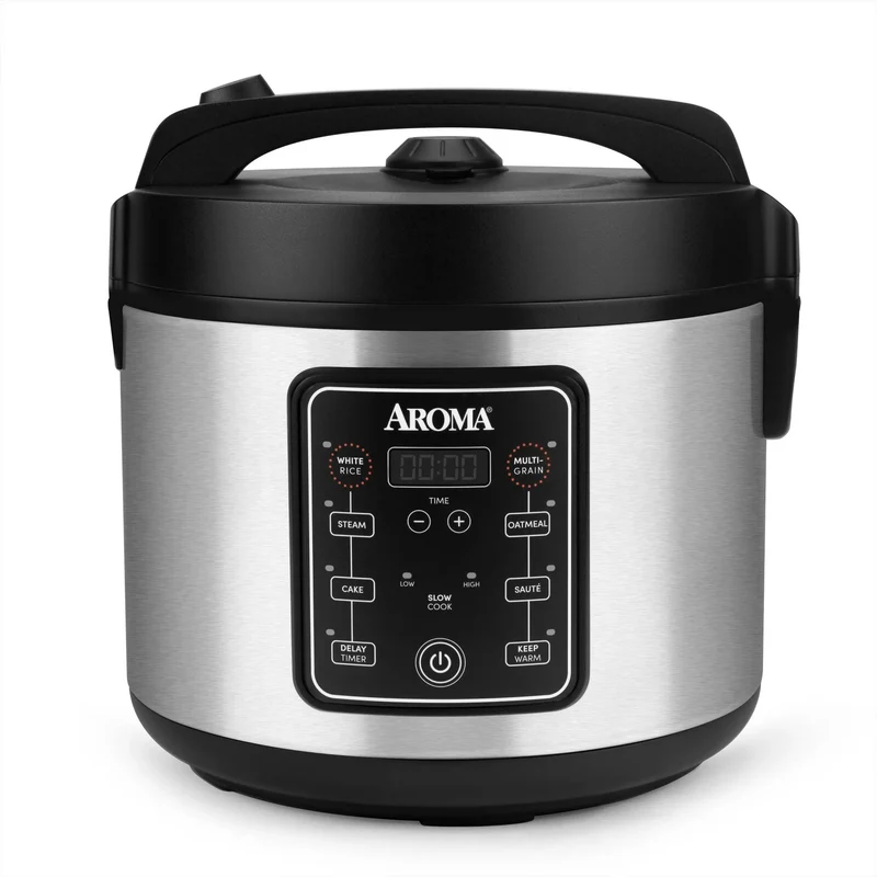 20-Cup Digital Multicooker and Rice Cooker - Stainless Steel