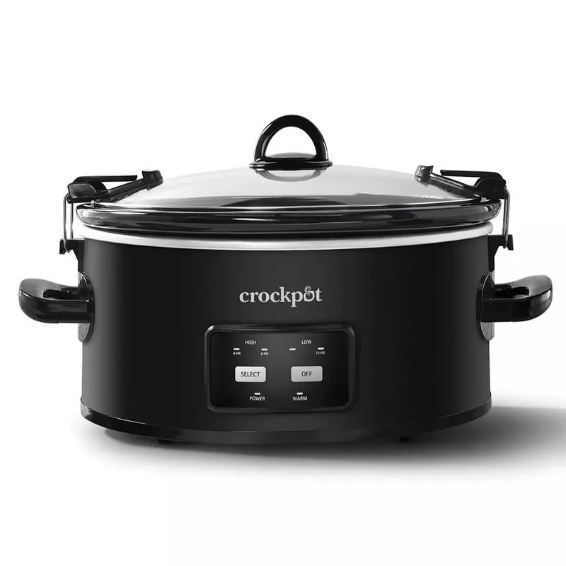 6qt Cook & Carry One Touch Programmable Slow Cooker Matte - Black
