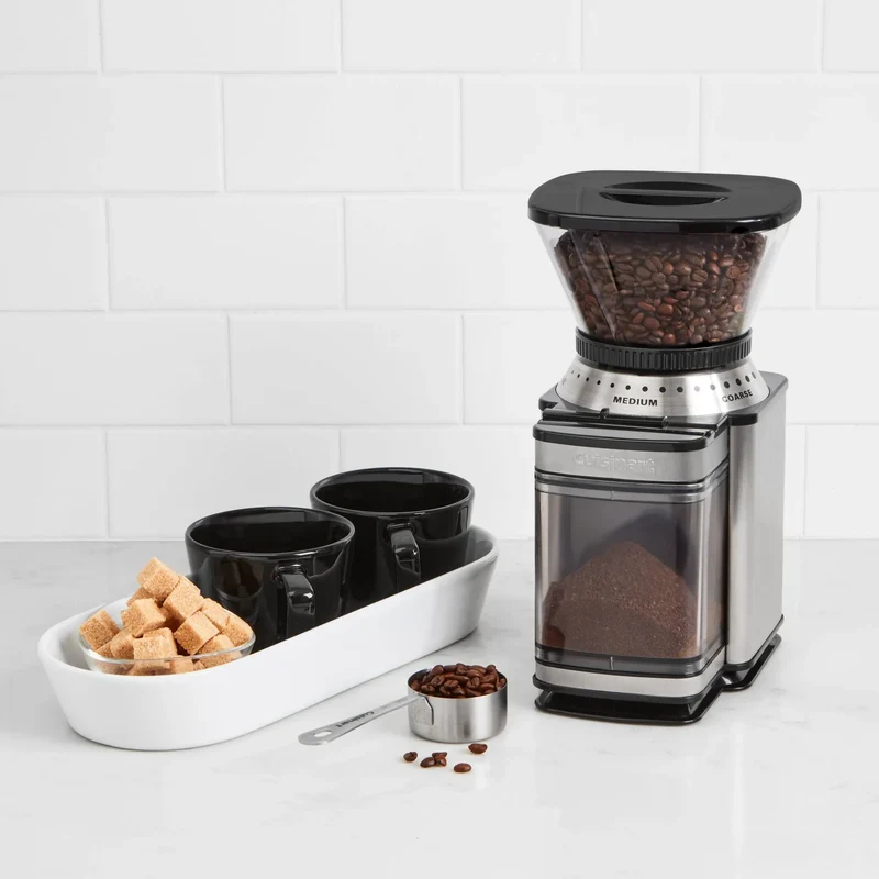 Electric Coffee Grinder - Stainless Steel - 18 Grind Settings