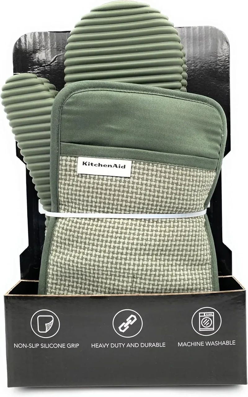 Oven Gloves & Pot Holder Set, 2 Pieces