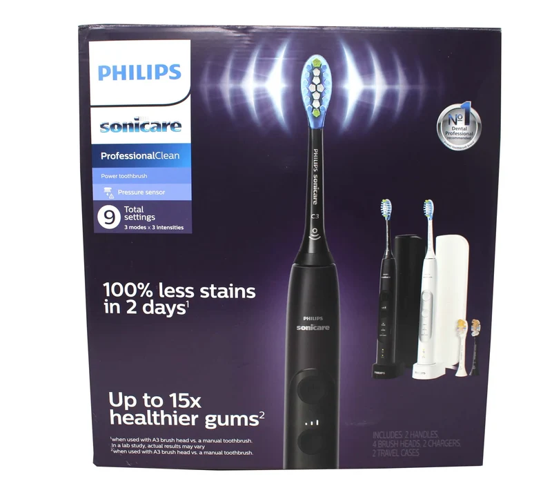 Philips Sonicare Professional Clean Power Toothbrush Set (Black /White)