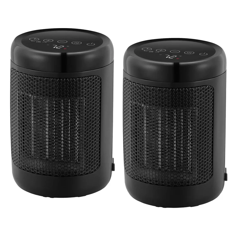 Digital Ceramic Personal Heater - 2 Pack