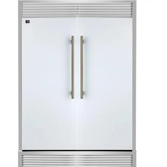 Forno Réfrigérateur/congélateur convertible encastré de 60 pouces, 27,2 pi. cu. avec kit de finition FFFFD1722-60SG-WHT
