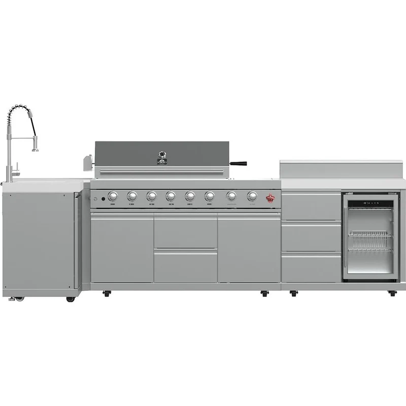 Forno Bulnes centre de cuisine extérieur avec barbecue FODKT2520WHT