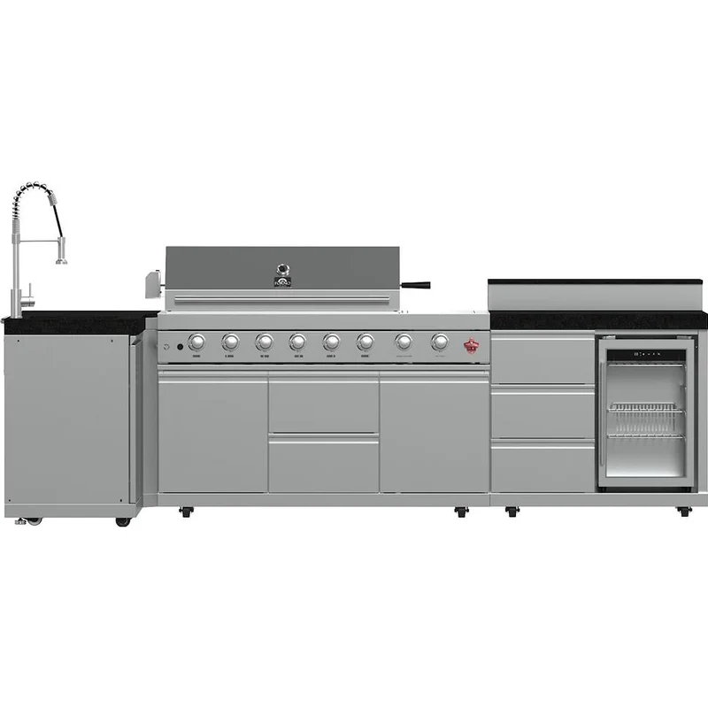 Forno Bulnes centre de cuisine extérieur avec barbecue FODKT2520BLK