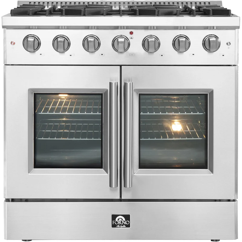 Forno Cuisinière autoportante à gaz de 36 pouces avec technologie convection FFSGS6444-36