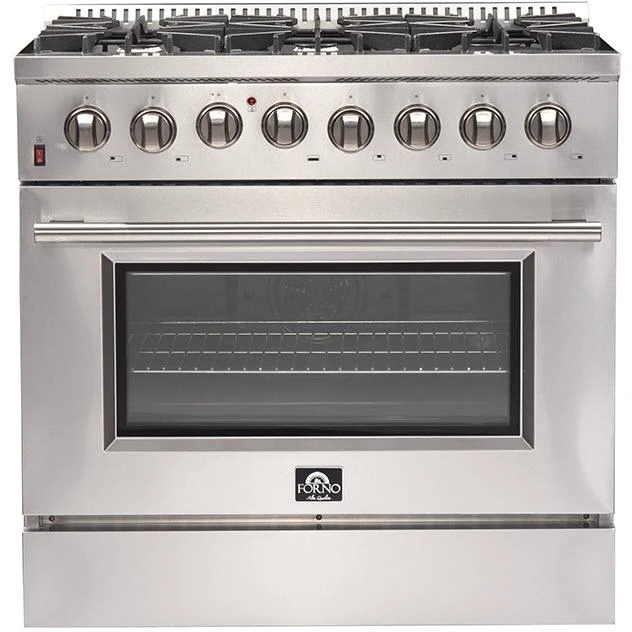 Forno Galiano Alta Qualita cuisinière autoportante bi-énergie de 36 pouces avec technologie convection FFSGS6156-36