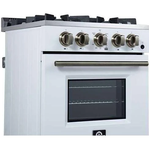 Forno Cuisinière a gaz amovible de 24 pouces FFSGS6290-24WHT