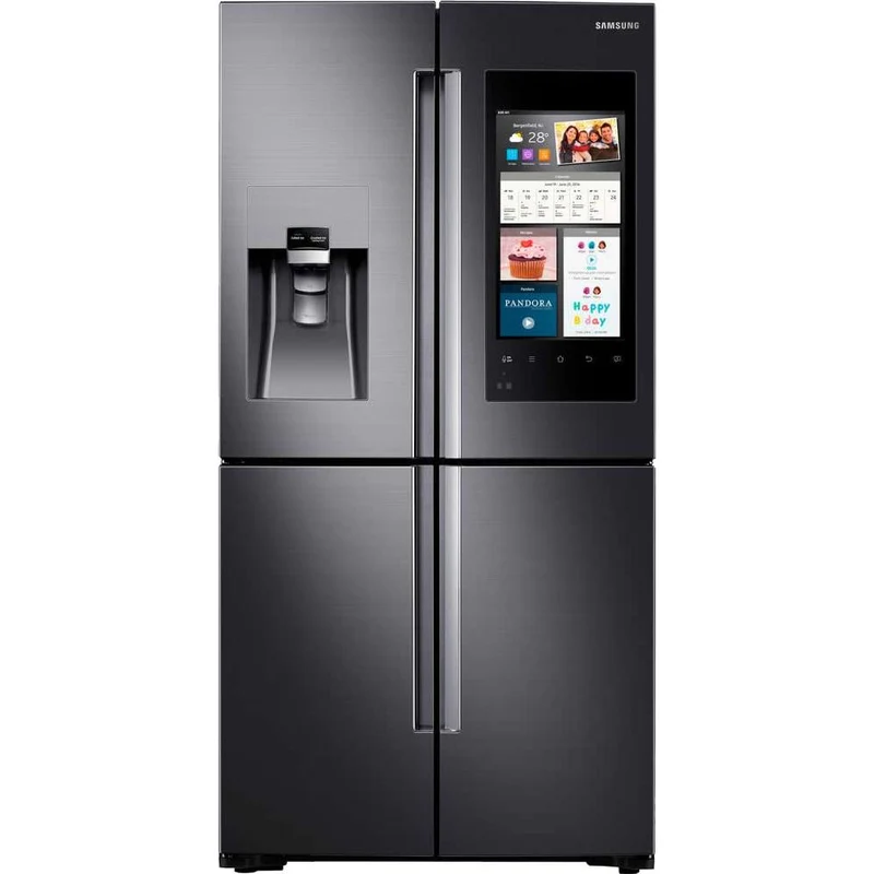 Samsung Réfrigérateur quatre portes avec porte à deux battants à profondeur de comptoir de 36 po, 22 pi cu avec Family Hub™ RF22M9581SG/AC