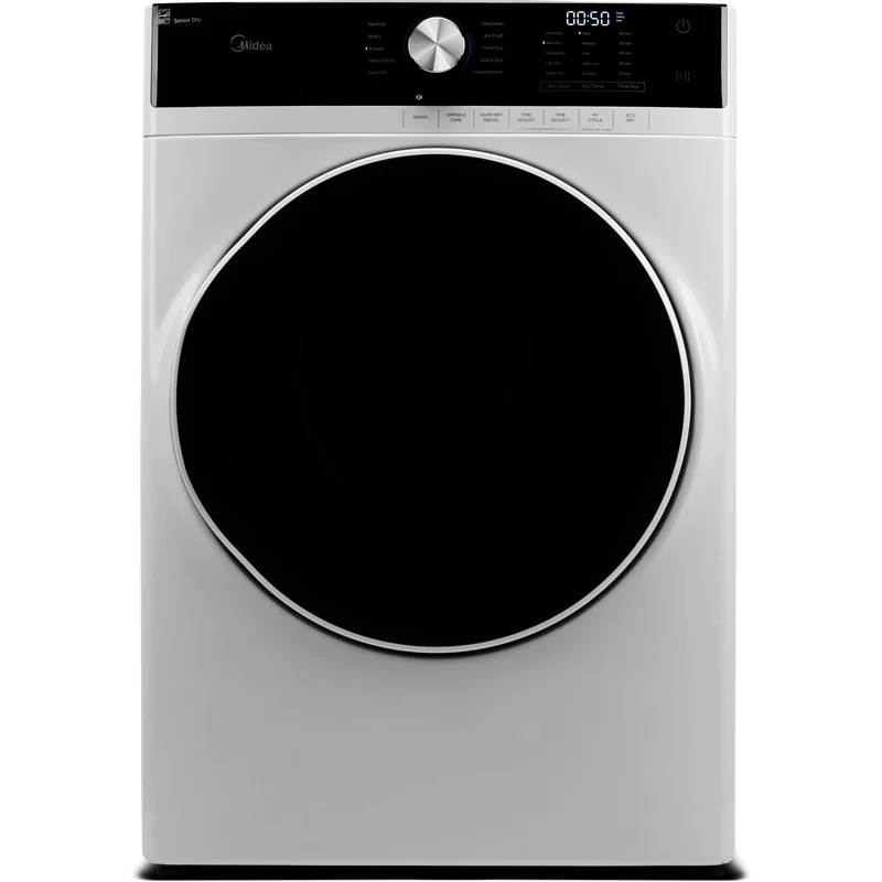 Midea Sécheuse électrique de 8,0 pi. cu. avec technologie de séchage par capteur MLE52N3AWW
