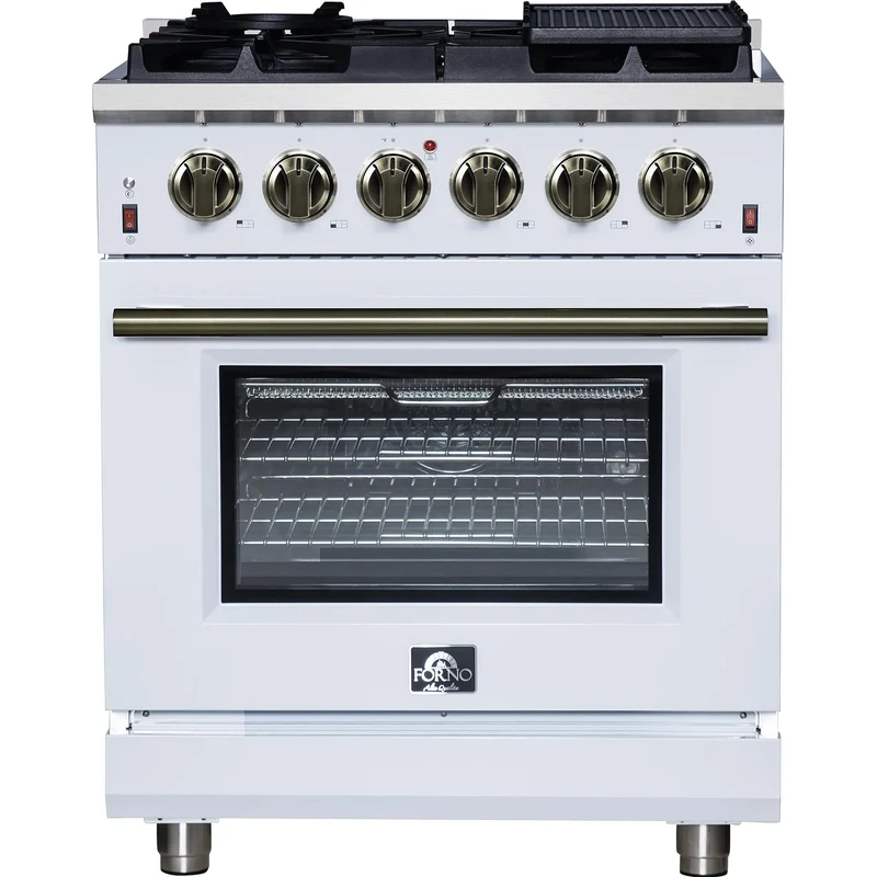 Forno Cuisinière à gaz autoportante Massimo 30 po FFSGS6239-30WHT
