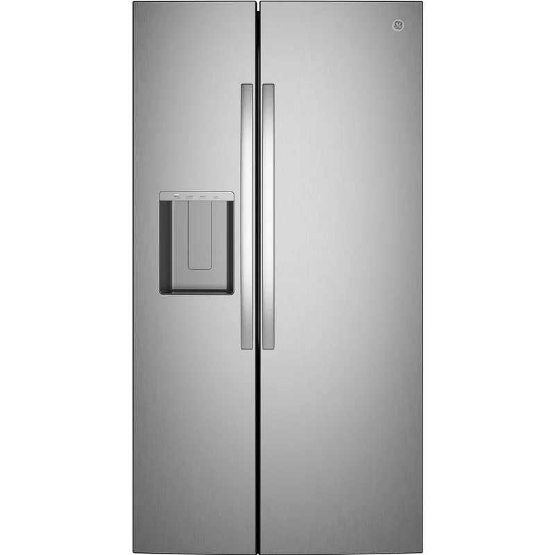 GE Réfrigérateur côte à côte de 36 pouces, 27,7 pi. cu. avec distributeur extra-haut GSS28PYYFS