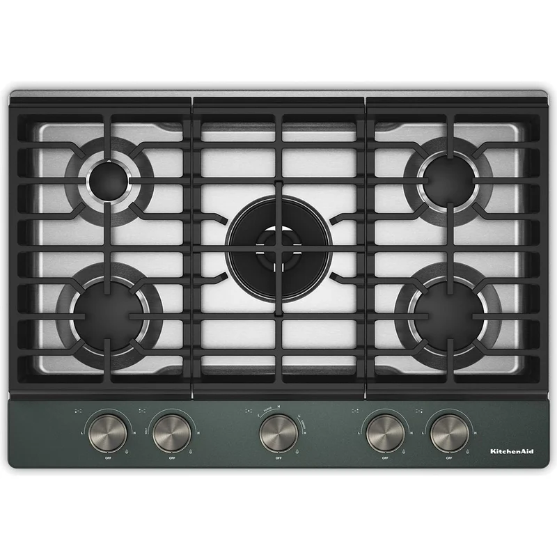 KitchenAid Table de cuisson encastrée à gaz de 30 pouces avec 5 brûleurs KCGK730SJP