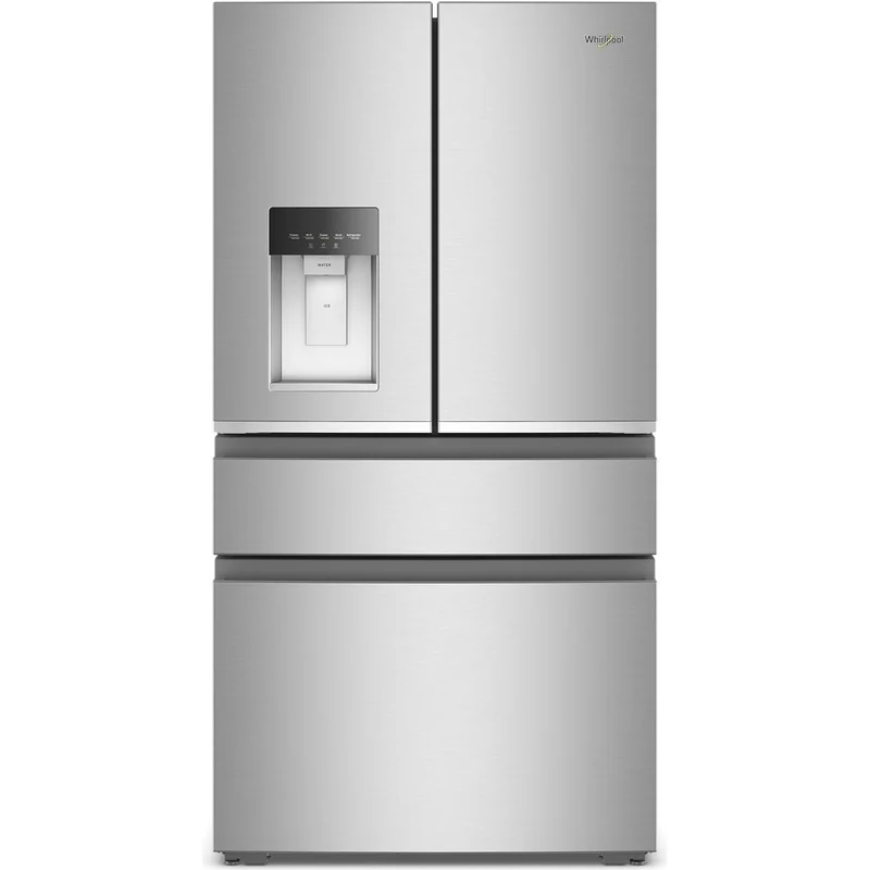 Whirlpool Réfrigérateur quatre portes avec porte à deux battants de 36 pouces, 21,86 pi. cu., avec système d'eau et de glaçons WRMC7036RZ